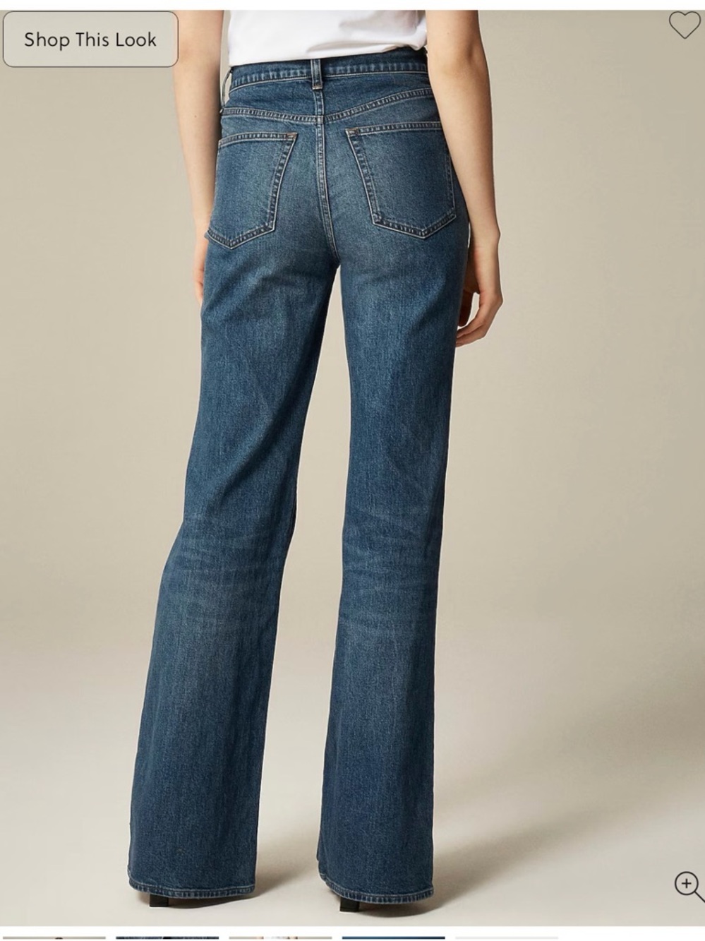 Women's High-Rise Flare Jeans in Mid (Kate) Blue - Semi Stretch - Picture 2 of 9